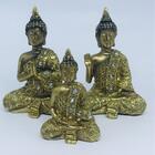 Buda Ouro Oração Em Resina P