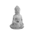 Buda Porta Vela Em Cimento - Escultura Decorativa Ornamental