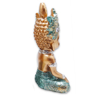 Buda Tailandês Da Prosperidade Contemplando Azul12cm