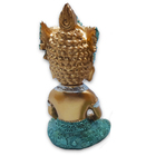 Buda Tailandês Da Prosperidade Contemplando Azul12cm