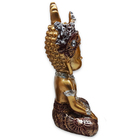 Buda Tailandês Da Prosperidade Contemplando Vermelho 12cm