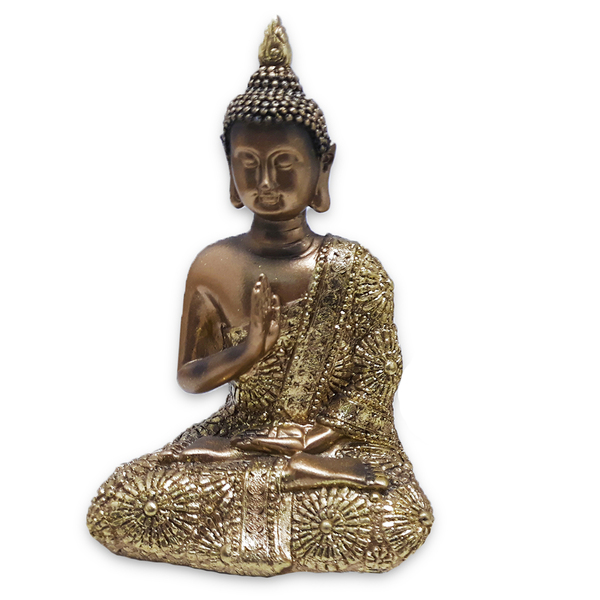 Buda Tailandês Yoga Rezando Buda Cobre Brilhante 12 Cm