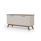 Buffet 04 Portas Atlanta Off White E Madeira Tebarrot