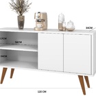 Buffet 120cm C 4 Pés Palito   2 Portas P/ Sala De Estar