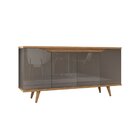 Buffet 160cm 4 Portas Pés Em Madeira Maciça Grace Versátile