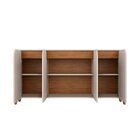 Buffet 165cm 4 Portas Pés De Madeira Maciça Memphis Off White