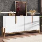 Buffet 170cm 4 Portas Lizz  Branco/cedro