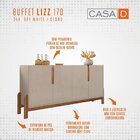 Buffet 170cm 4 Portas Lizz Versátile 2022 Off White/cedro