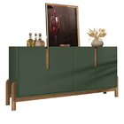 Buffet 170cm 4 Portas Lizz Versátile 2022 Verde Oliva/cedro