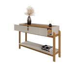 Buffet 190cm E Aparador 2 Gavetas Com Pés De Madeira Maciça L