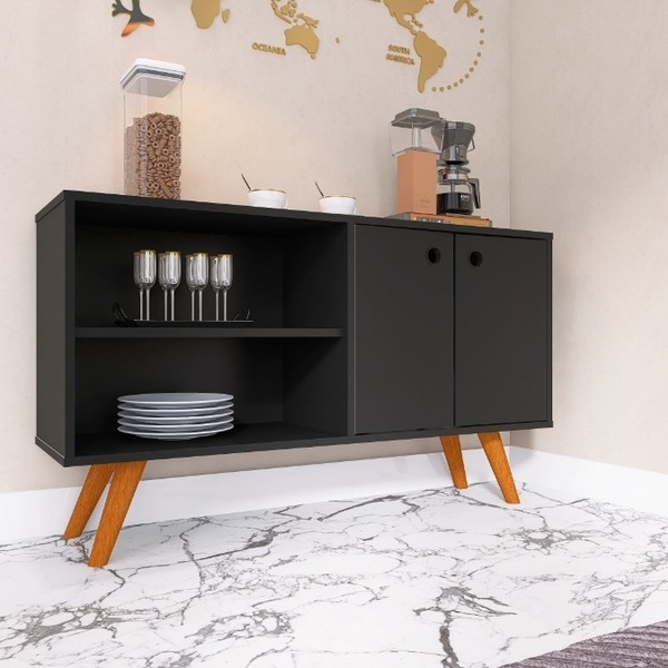 Buffet 1 20m C 4 Pés Palito   2 Portas P/ Sala De Jantar