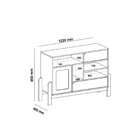 Buffet 1 Porta 2 Gavetas 122 Cm Canadá Naturale/branco