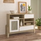 Buffet 1 Porta 2 Gavetas 122 Cm Canadá Naturale/branco