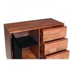 Buffet 1 Porta 3 Gavetas Rubi Natural/preto