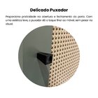 Buffet 1 Porta Palhinha Rattan Charlotte Carvalho/menta