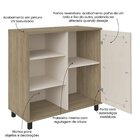 Buffet 1 Porta Palhinha Rattan Charlotte Carvalho/off White