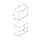 Buffet 2 Portas 100cm Pés Palito Legno  Oliva