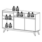 Buffet 2 Portas 1 Gaveta 160cm Jb Bechara Ônix