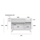 Buffet 2 Portas 1 Gaveta 1 Nicho 133cm Lucca  Nature/off White