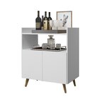 Buffet 2 Portas 1 Nicho 1 Prateleira Suiça Branco