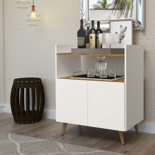 Buffet 2 Portas 1 Nicho 1 Prateleira Suíça Off White/nature