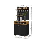 Buffet 2 Portas 1 Nicho 77cm Com Pés Star Pés Em Madeira Maci