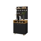 Buffet 2 Portas 1 Nicho 77cm Com Pés Star Pés Em Madeira Maci