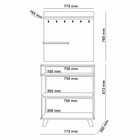 Buffet 2 Portas 1 Nicho 77cm Com Pés Star Pés Em Madeira Maci