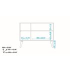 Buffet 2 Portas 2 Nichos Pé Retro Mdp Brv Móveis Branco/preto