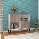 Buffet 2 Portas 2 Nichos Retrô Rt3011 Branco/rústico