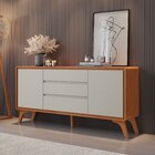 Buffet 2 Portas 3 Gavetas 165cm Pés Em Madeira Maciça Ares Na