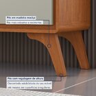 Buffet 2 Portas 3 Gavetas 165cm Pés Em Madeira Maciça Ares Na