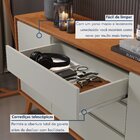 Buffet 2 Portas 3 Gavetas 165cm Pés Em Madeira Maciça Ares Na