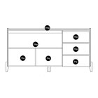 Buffet 2 Portas 3 Gavetas 166cm X 84cm Rennes Cedro/off White