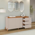 Buffet 2 Portas 3 Gavetas 166cm X 84cm Rennes Cedro/off White