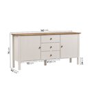 Buffet 2 Portas 3 Gavetas Madeira Maciça Vanilla Cabecasa Mad