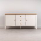 Buffet 2 Portas 3 Gavetas Madeira Maciça Vanilla Cabecasa Mad