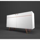 Buffet 2 Portas Assis Retrô Branco - Balcão Aparador Luxo