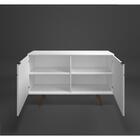 Buffet 2 Portas Assis Retrô Branco - Balcão Aparador Luxo