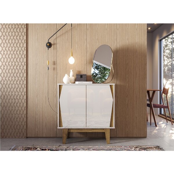 Buffet 2 Portas California Lukaliam Móveis Off White/madero C