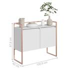 Buffet 2 Portas Compacto Rocky Branco Cobre