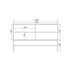 Buffet 2 Portas De Vidro Canelado Aço Euforia Yescasa