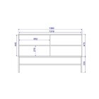 Buffet 2 Portas De Vidro Canelado Aço Euforia Yescasa