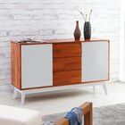 Buffet 2 Portas Diamante Natural/branco