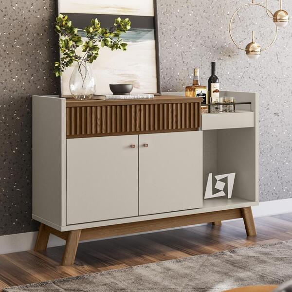 Buffet 2 Portas E Bar Alberto Freijó Off White