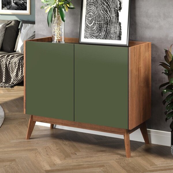 Buffet 2 Portas Elohin  Natural/verde Musgo