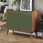 Buffet 2 Portas Elohin Natural/verde Musgo
