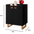 Buffet 2 Portas Kopi Preto / Amêndoa - Lh Móveis