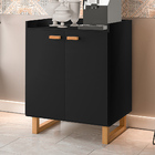 Buffet 2 Portas Kopi Preto / Amêndoa - Lh Móveis