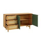 Buffet 2 Portas Laca 3 Gavetas Rattan Magna Cabecasa Madeirao